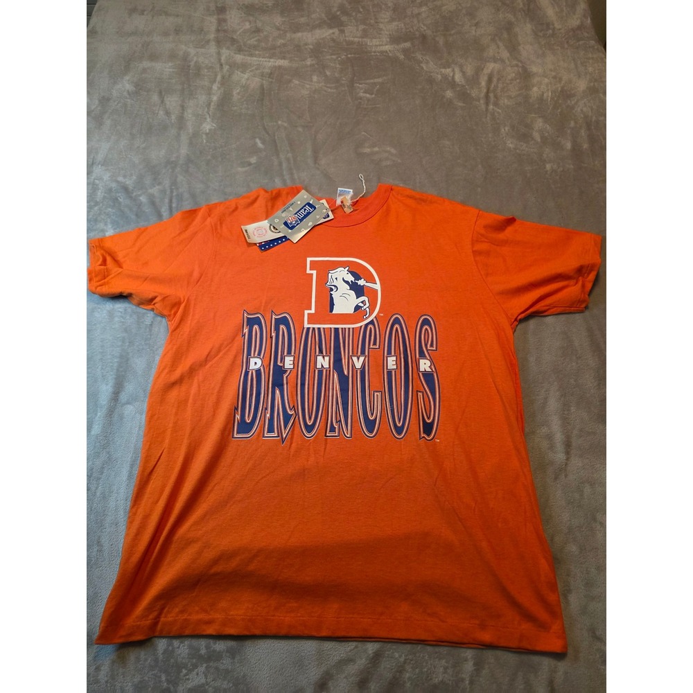 Garan Denver Broncos T-Shirt Mens 2XL Orange Vintage NFL Gameday Made in USA